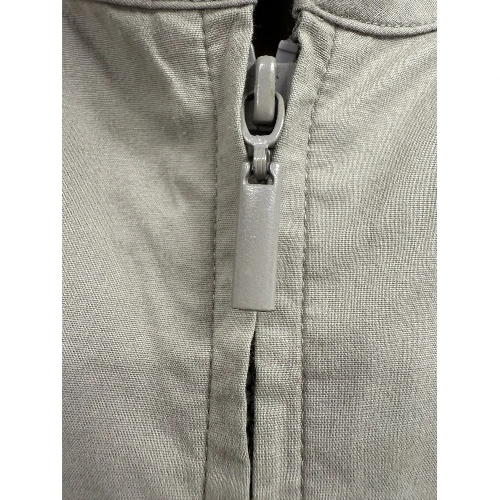 Eileen Fisher Blazer Polished Ramie Stretch Full Zip Windbreaker Jacket Tan‎ M